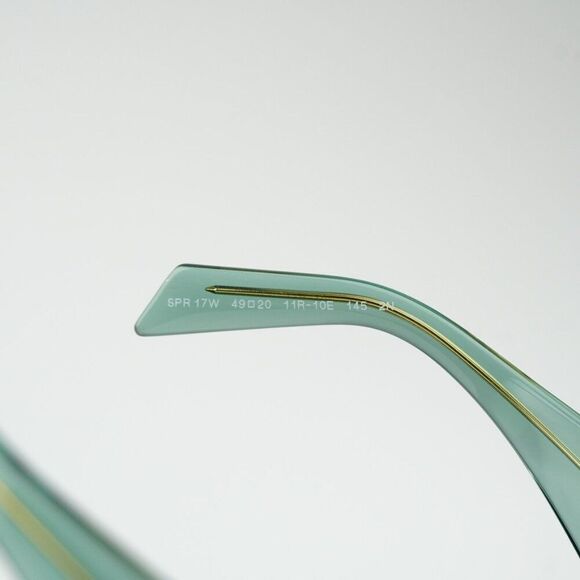 NEW Prada PR17WS 11R10E Sage Green Mirror Internal Silver Rectangle Sunglasses - Picture 11 of 14